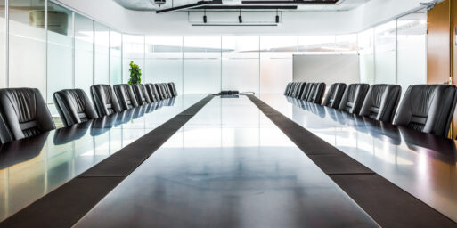 Business data information projector board in conference room, meeting room, boardroom, Classroom, Office.